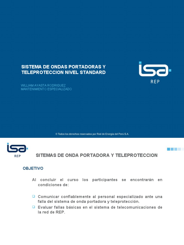 ISA REP - Sistema Onda Portadoras | PDF | Frecuencia | Relé