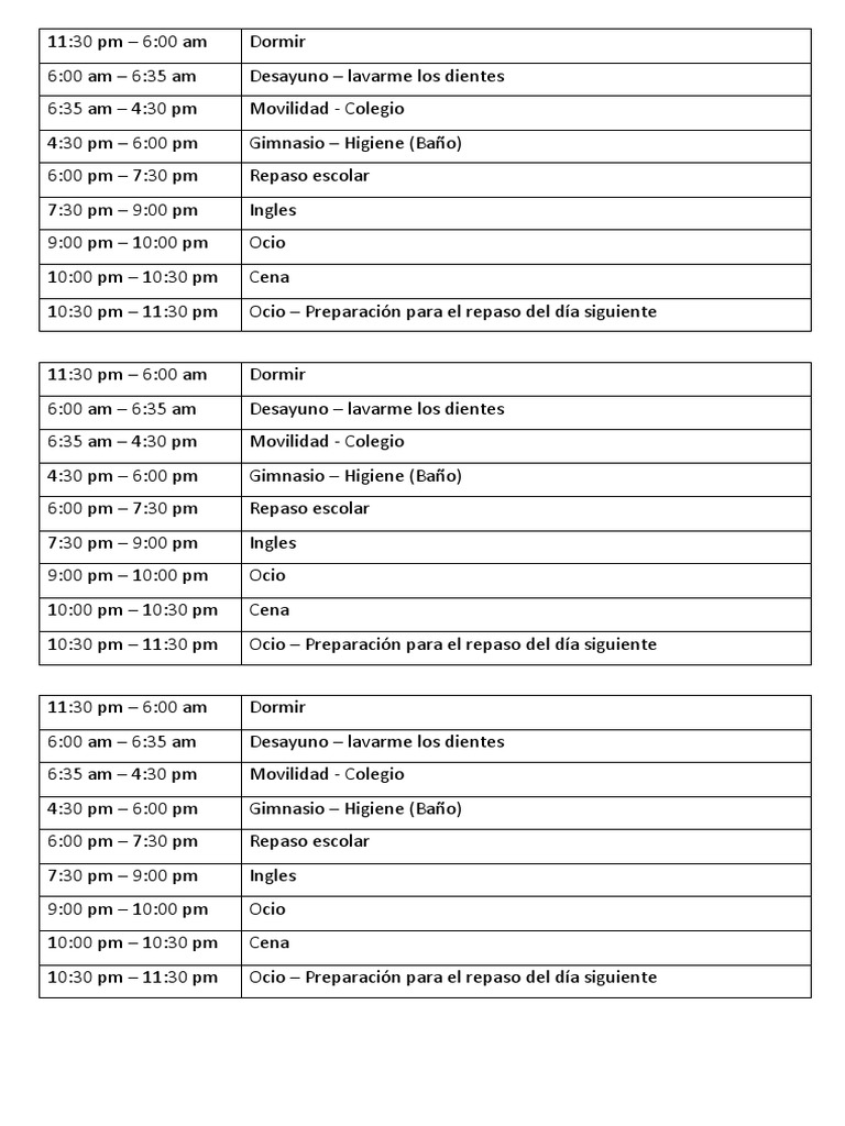 Horario PDF