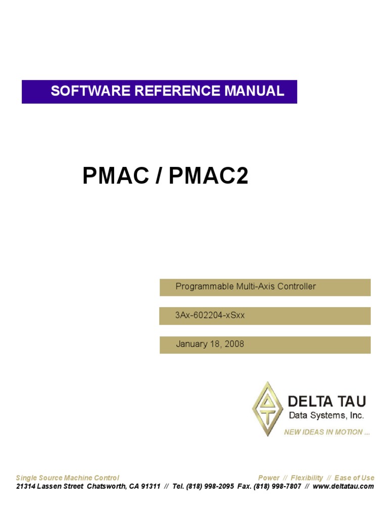 PMAC and PMAC2 Software PDF Electrical Engineering Computer