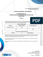 Certificado de Ingresos Y Retenciones Fiduprevisora S.A. Fondo Nacional de Prestaciones Sociales Del Magisterio