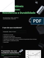 Trabalho MCM003T 1S2022 - GRUPO 2 - "Aços Inoxidáveis Martensíticos"