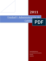 Unidad I - Administración de Calidad Total