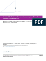 Individual-Level Interventions For Reducing Occupational Stress in Healthcare Workers