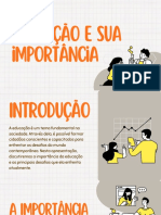 Apresentação Sobre A Importância Da Educação Retro e Ilustrado