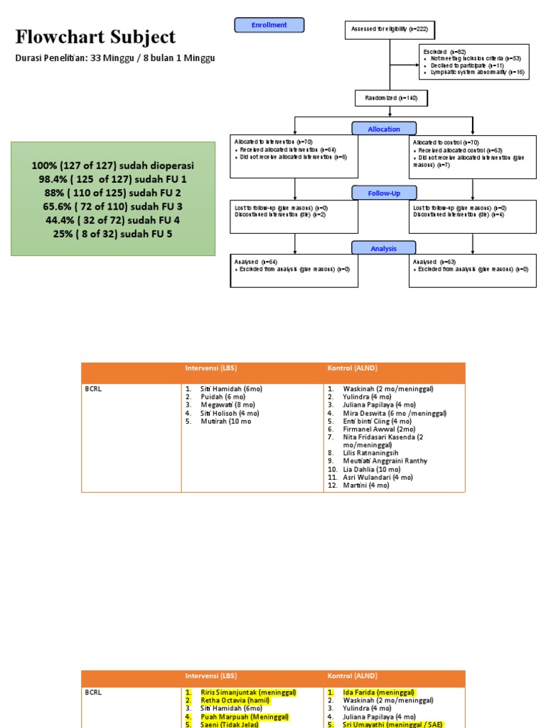 Flowchart Subject: Durasi Penelitian: 33 Minggu / 8 Bulan 1 Minggu | PDF