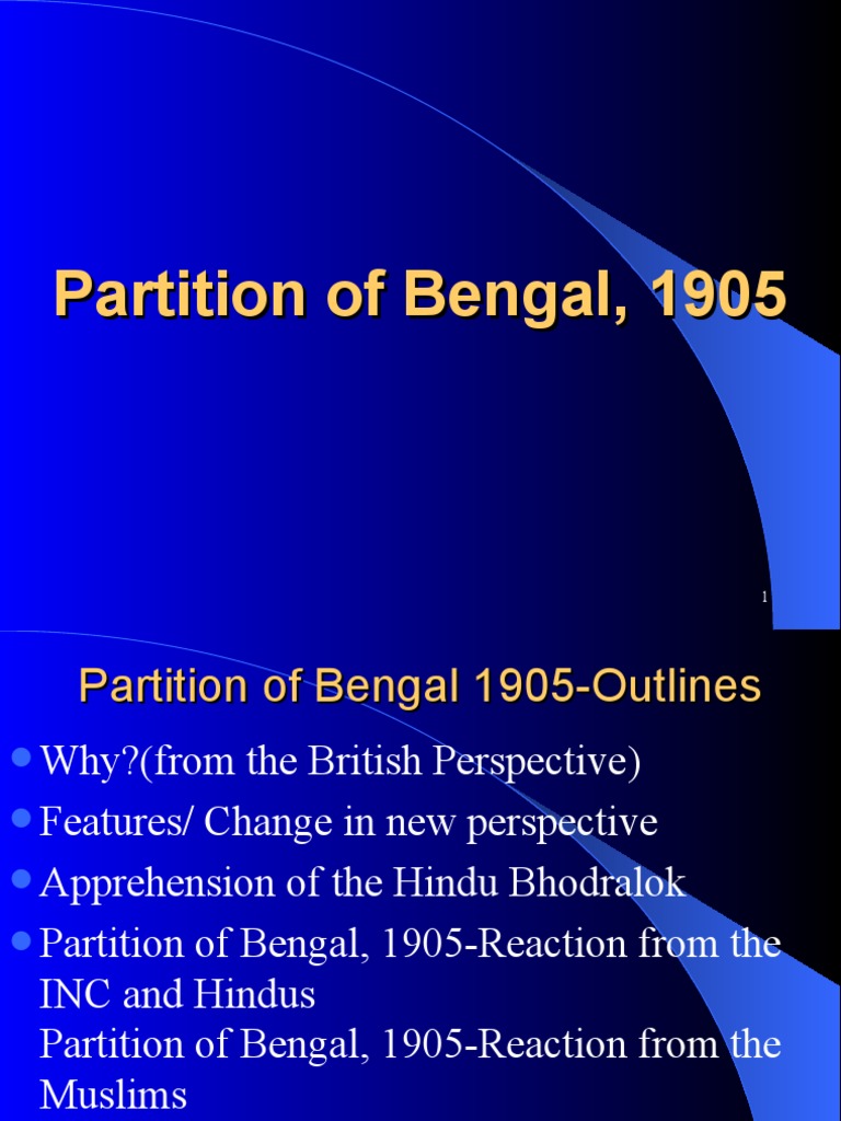 Impact of the 1905 Bengal Partition | PDF
