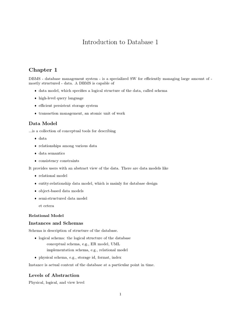 Database Cheatsheet | PDF