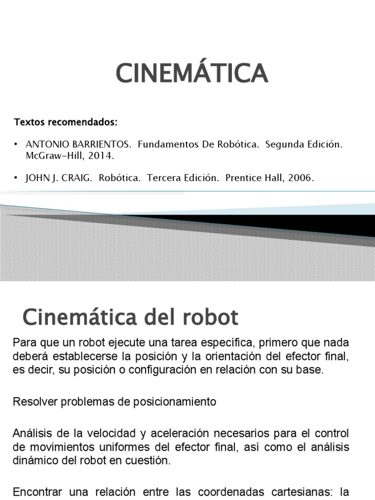 Cinemática y Parámetros DH en Robótica | PDF | Geometría | Análisis ...