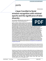 Four Layer ConvNet To Facial Emotion Recognition With Minimal Epochs