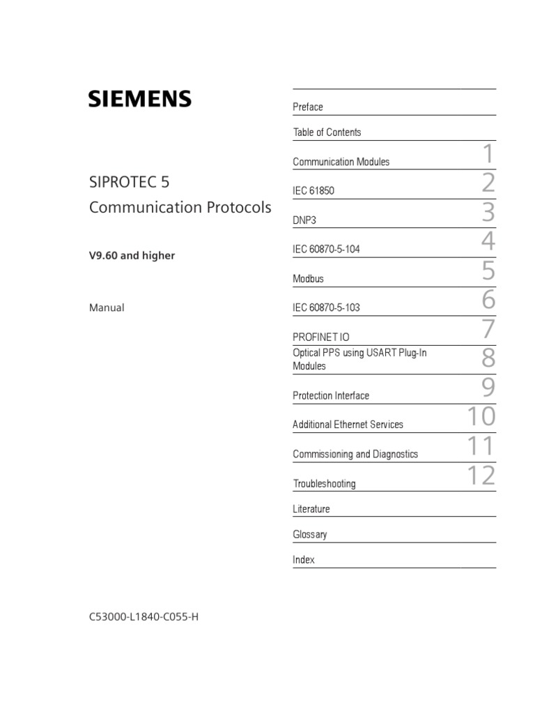 SIP5 ComProt V9.60 Manual C055-H en | PDF | Osi Model | Computer Network