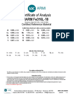 IARM Fe316L 18 Certificate