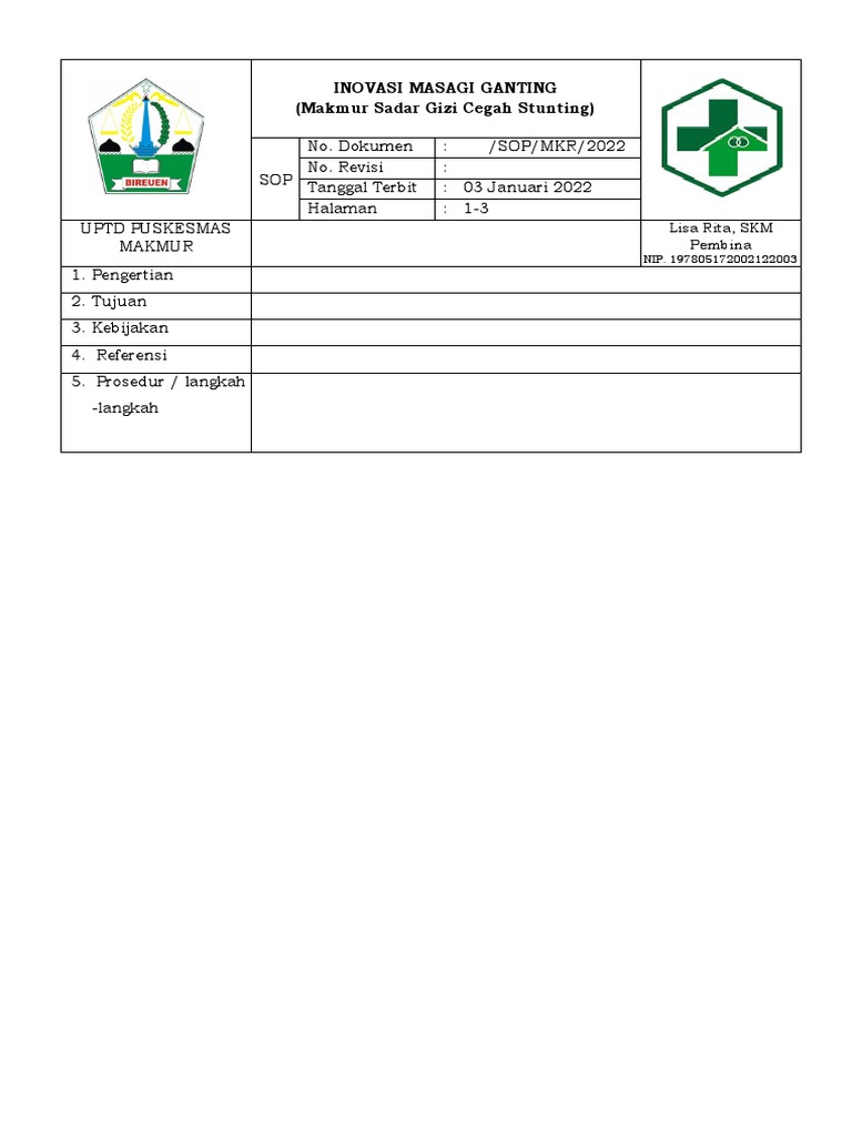 Inovasi Ganting Cegah Stunting 2022 | PDF