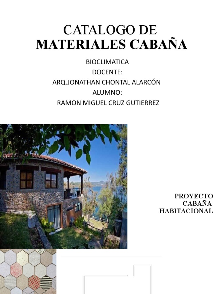 Catálogo de Materiales para Cabaña Bioclimática | PDF