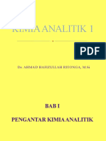 Kimia Analitik 1 I Pengantar Kimia Anali