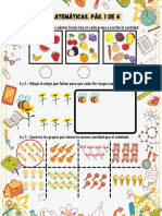 Matemáticas. Pág. 1 de 4: 1 A La 3.-Cuenta Cuántas Frutas Hay en Cada Grupo y Escribe La Cantidad