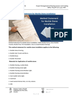 Method Statement For Marble Stone Installation