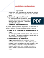 Las Ciudades Del Perú y Las Migraciones