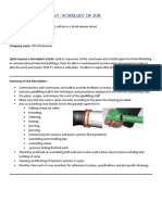 Ideal Candidate Profile - Pipefitter Foreman FINAL DRAFT