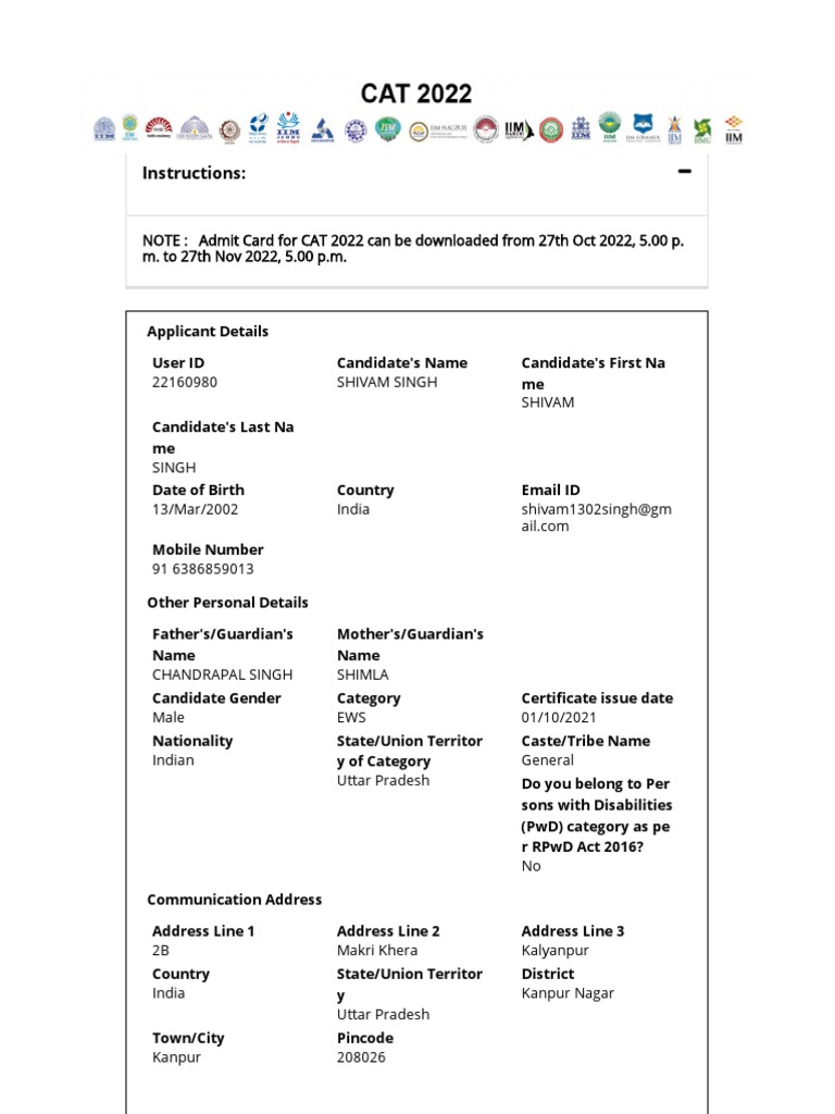 Cat 2022 PDF Qualifications Vocational Education