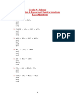 2122 Level L Chemistry-Chapter 4-Balancing Chemical Equations-Extra Exercises-Answers