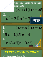 Melc w1 d3 Factoring Sum & Diff of Perf Cubes