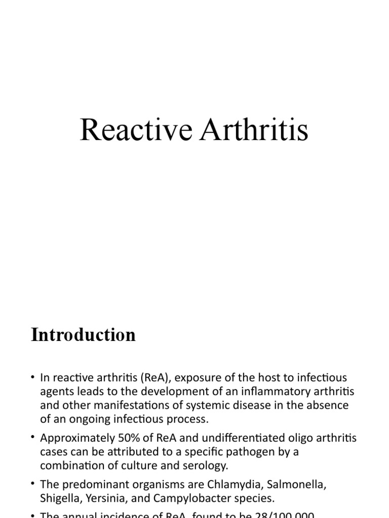 Reactive Arthritis PDF Arthritis Health Sciences