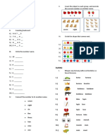 Mathematics & Filipino Kindergarten Quiz