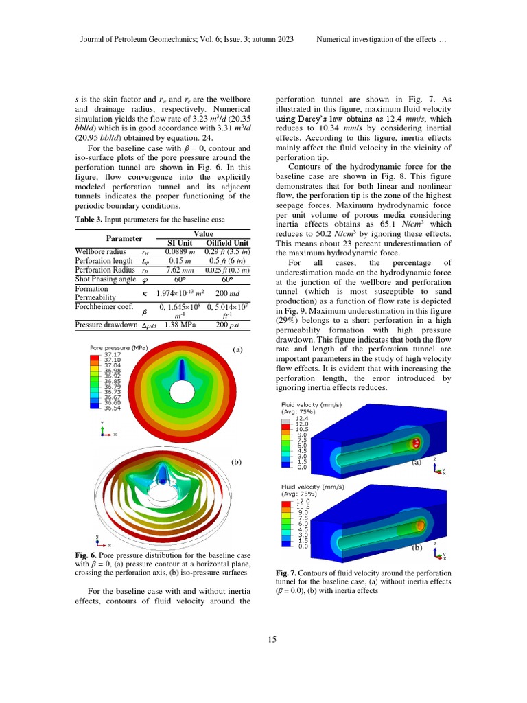 Effects of Inertia on Perforation Flow | PDF