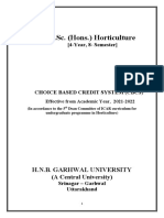 New Syllabus B.SC - (Hons.) Horticulture 2021-2022