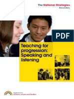 Teaching For Progression - Speaking and Listening - PDF Room