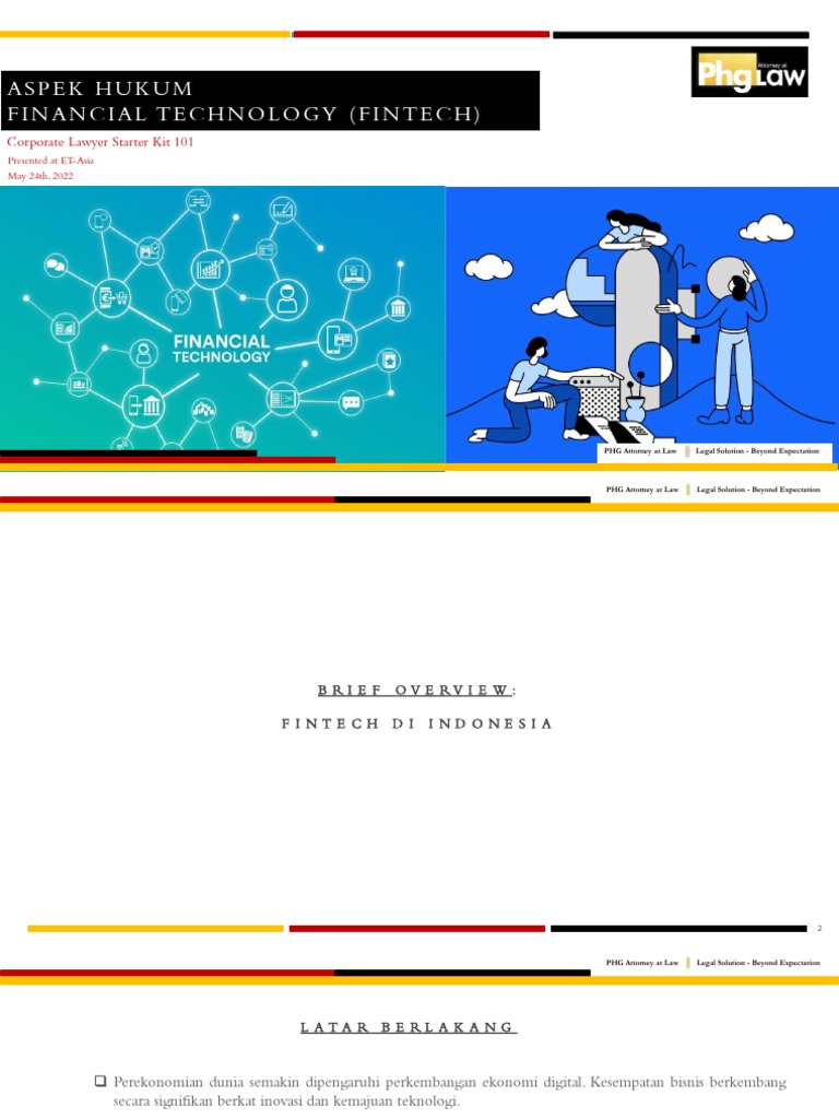 Memahami Legal Framework Financial Teknology Di Indonesia PDF
