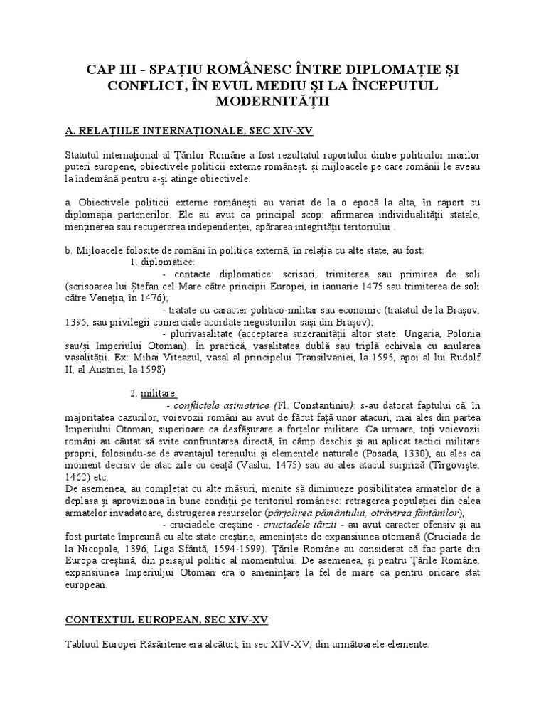 Diplomatie Si Conflict PDF