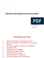 Selection of Consulting Servicess