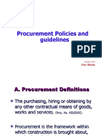 Procurement Policy and Guidlines and Procedures
