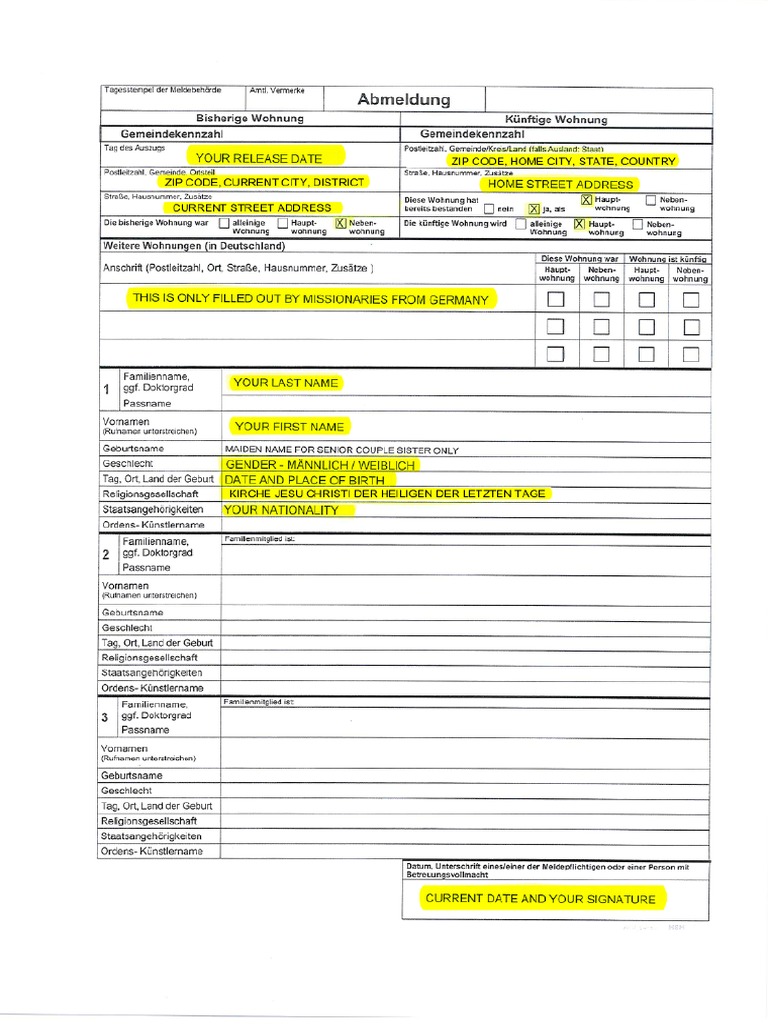 ABMELDUNG VOM TRAINING intelligence overview