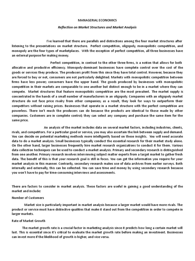 Market Structures and Analysis | PDF | Monopoly | Perfect Competition