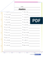 Algebra Solving For The Variable Worksheet