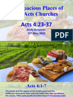 233 - Spacious Places of Acts Churches - ACTS 4 23-37