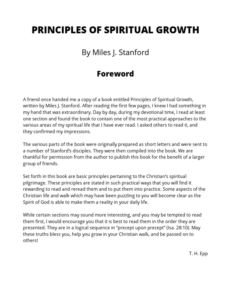 Spiritual Growth Principles Guide | PDF | Jesus | Faith