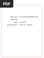 Mca - Java Program Final