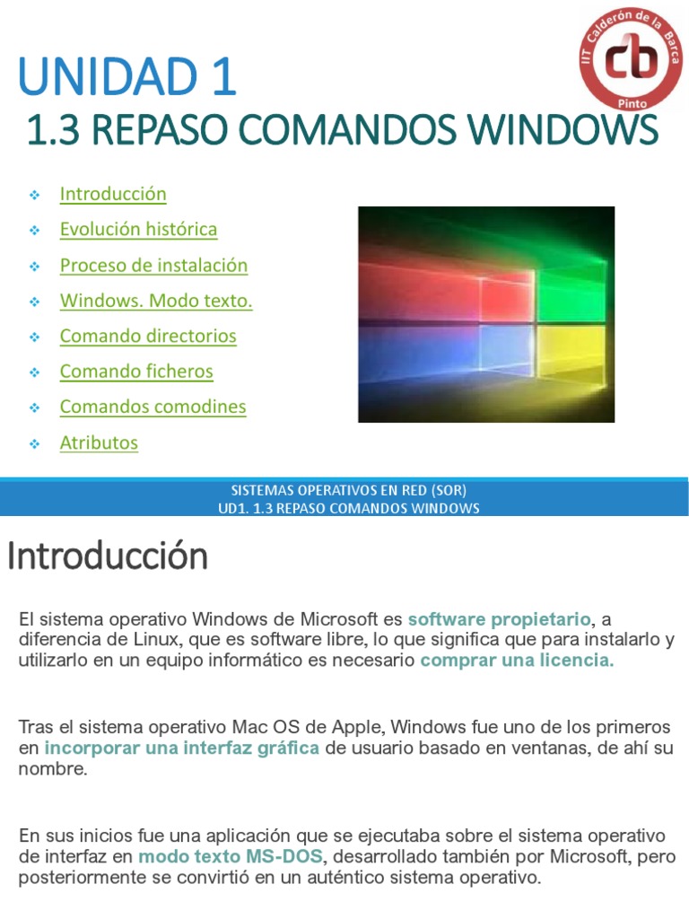 Comandos Esenciales de Windows 1.3 | PDF | Juegos y actividades ...
