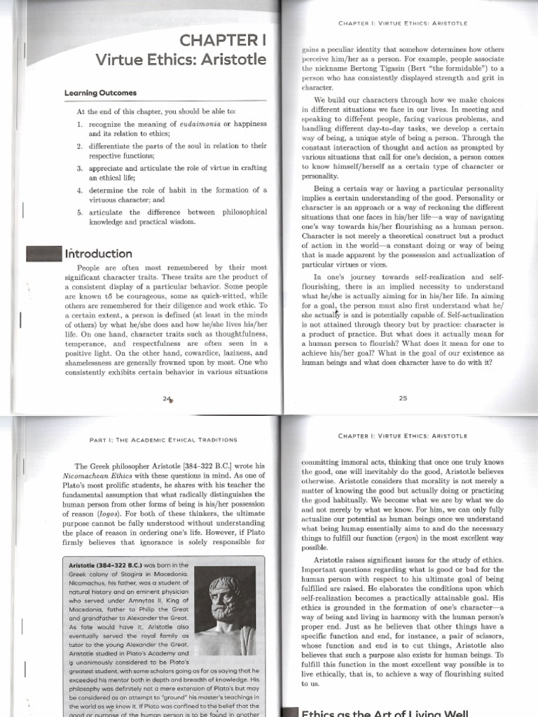 Chapter I - Virtue Ethics | PDF