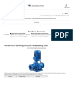 Vertical Inline Centrifugal Pump Troubleshooting Guide