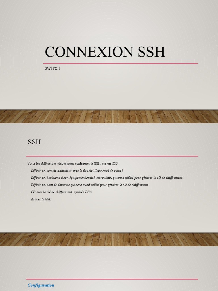 Configuration SSH sur Switch Cisco | PDF | Enveloppe de protection ...