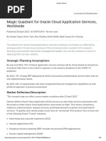 Gartner Reprint - Magic Quadrant For Oracle Cloud Application Services, 2022