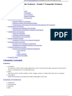 Foundation of Computer Science - Grade 7 Computer Science Revision Notes