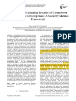 Analysis and Evaluating Security of Component-Based Software Development: A Security Metrics Framework