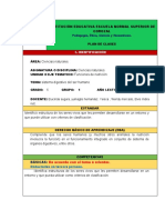 Plan de Clase Ciencias Naturales Segundo Semestre