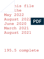 In This File Are The May 2022 August 2022 June 2020 March 2021 August 2021