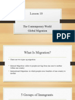 Lesson 10 Global Migration